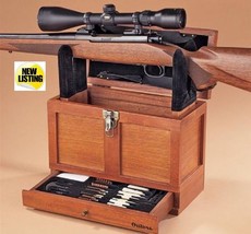 25 Piece Wood Gun Cleaning Kit Tool Chest Set Case Gunsmith Firearm Oute... - £57.86 GBP