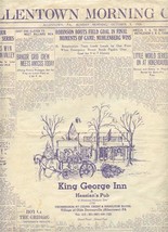 King George Inn &amp; Hessian&#39;s Pub Menu Village of Olde Dorneyville Pennsylvania - £21.96 GBP