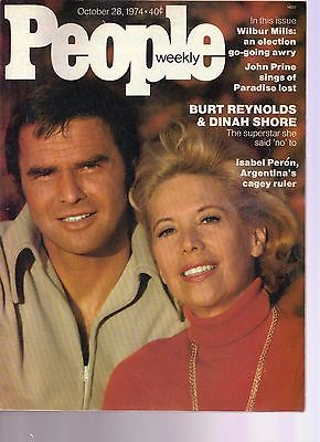 Primary image for People Magazine Burt Reynolds & Dinah Shore October 28, 1974
