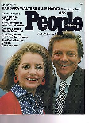 People Magazine Barbara Walters &amp; Jim Hartz  August 12, 1974 - $14.80