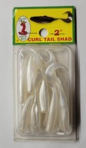 Creme White Pearl Shad Minnow 2&quot;  12 Pack Fishing Lure Soft Plastic Jerk... - £7.88 GBP