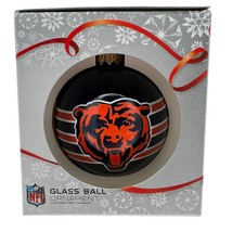 Chicago Bears NFL Glass Ball Ornament Home Decor NEW in Box Forever Collectibles - £9.56 GBP