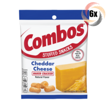 6x Bags Combos Cheddar Cheese Flavor Baked Cracke Stuffed Snacks | 6.3oz - £24.26 GBP
