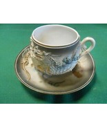  Great  Collectible OLD JAPAN Handpainted Embossed design MINI CUP &amp; SAUCER - £12.33 GBP