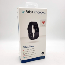 Fitbit Charge 2 HR Heart Rate Monitor Fitness Wristband Tracker -Black L... - $64.30