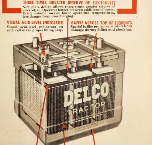 1947 Delco Remy Tractor Battery Advertisement Farming Agriculture DWNN18 - $19.99