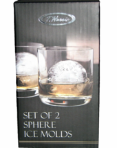 T Harris Sphere Ice Molds Ice Cube Balls Set of 2 Approx 2&quot; Tall and 2.5&quot; Width - £8.66 GBP