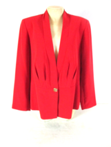 Platinum Women&#39;s 12W red Pleated front 1 button Jacket (RST) - $23.76