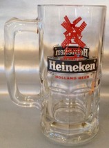 HEINEKEN  Holland Beer Glass Mug -8&quot; Tall! Red Windmill Logo- Oktoberfest! - £7.96 GBP