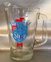 HEILEMAN&#39;S OLD STYLE BEER VINTAGE GLASS PITCHER - Mancave Decor! - $6.94