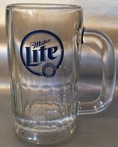 Miller LITE Glass Beer Mug - 6&quot; Tall - Some Chipping On Bottom - $4.29