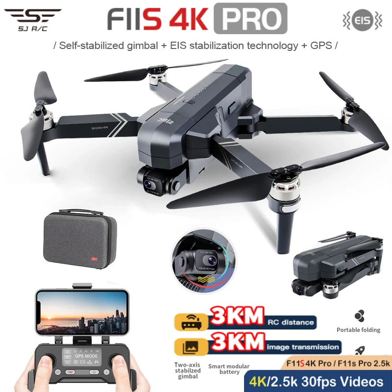 Sjrc F11 Pro 4K F11s Pro 4K Camera Drone Gps 5G Fpv Hd 2 Axis Stabilized Gimb - £258.49 GBP+