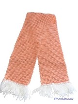 Childs Hand Crocheted Neck Scarf  Peach New - £8.69 GBP