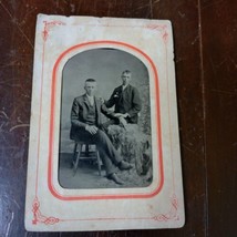 Tintype gay interest two young affectionate men hand on shoulder and arm - £39.64 GBP