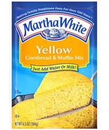 2  BAGS 6.5oz YELLOW CORNBREAD MUFFIN MIX Southern Corn Bread Martha Whi... - $27.28