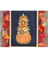 Front Porch Decor Wooden Pumpkins Fall Decor - $29.00