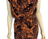 Akiko Women&#39;s Sleeveless Silk Dress Rust/Black XS - £22.96 GBP