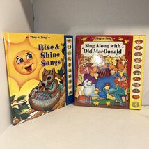 RISE &amp; SHINE SONGS &amp; Old MacDonald Play-a-Song Books (Needs Batteries Re... - $48.47