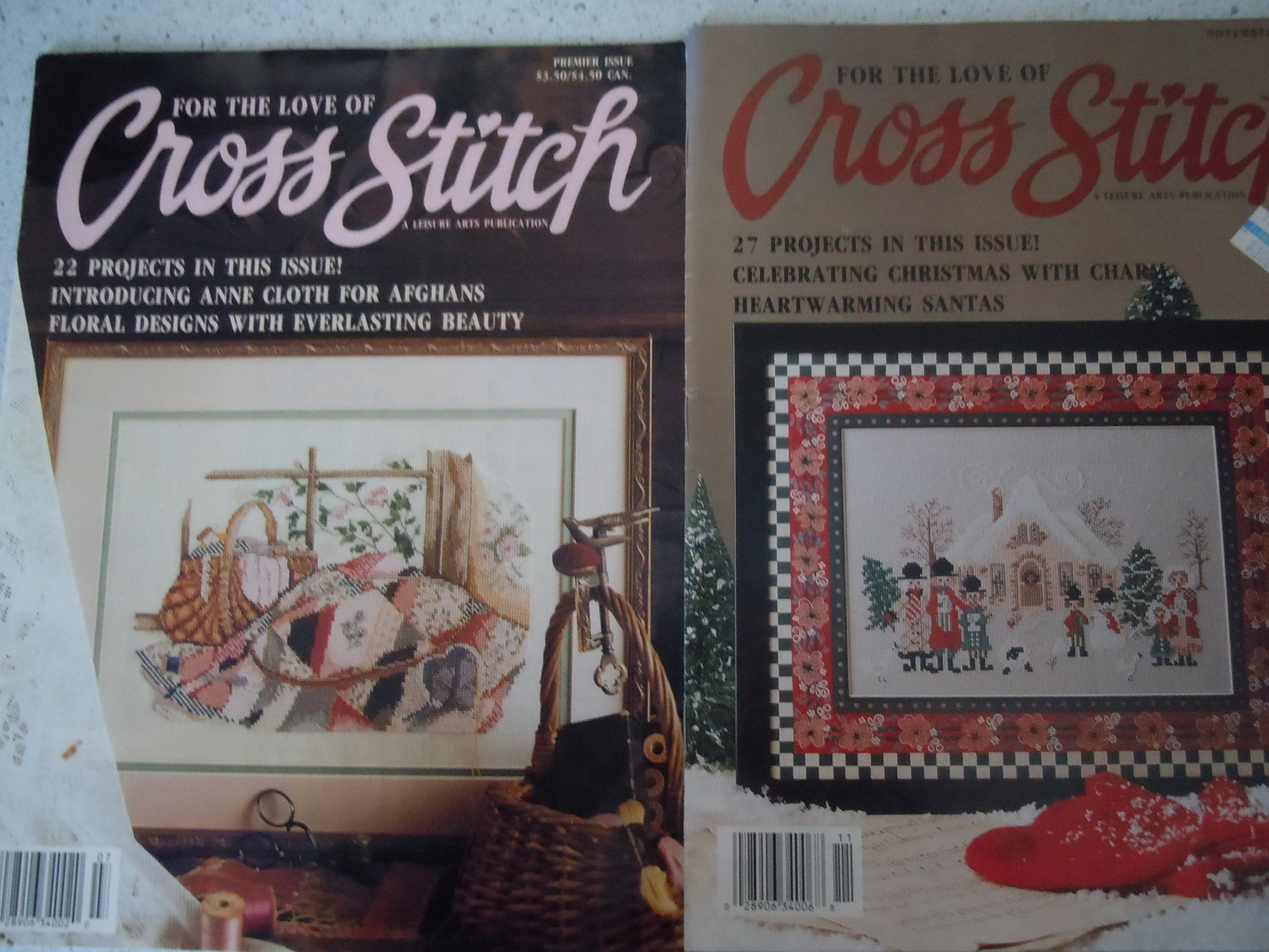 For The Love of Cross Stitch Leisure Arts Magazines Lot of 2 - $4.99