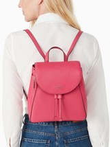 Kate Spade Leila Pink Rose Leather Flap Backpack WKR00327 NWT $359 Retail FS - £118.63 GBP