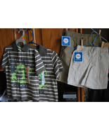 Polo Shirt and Shorts Set Shark Theme Boys XS 4/5 - $16.27 CAD
