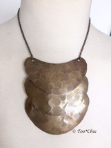 New Robert Lee Morris&amp;Elizabeth And James Rlm Bronze Bib Statement Necklace!Disc - £199.79 GBP