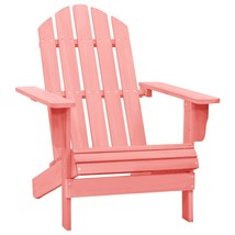 Garden Adirondack Chair Solid Fir Wood Pink - £49.84 GBP