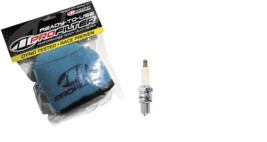 Pro Filter Oiled Air Filter &amp; NGK Spark Plug For 1996-2000 Suzuki RM250 RM 250 - £51.04 GBP