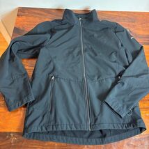 Eddie Bauer Mens Black Softshell Fleece Lined Full Zip Jacket EB656 Large - $32.67