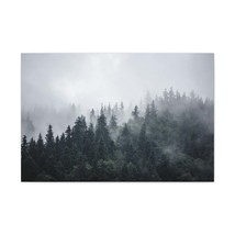 Foggy Pine Tree Green Forest Nature Wilderness Photography Canvas Wall Art for  - £72.13 GBP+