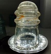 Hemingray Glass Insulator -9 Clear Glass Made In The USA 12A- please read - £4.71 GBP