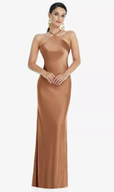 Diamond Halter Bias Slip Dress with Convertible Straps..LB041...Toffee..... - $84.55