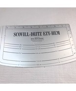 Vintage Scovill DRITZ Easy EZY-HEM Metal GAUGE Metal Ruler Edna Bryte Bi... - $188.47 MXN