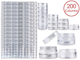 1200 Pieces 10G/10Ml Acrylic Stackable Clear Round Container Jar With Sc... - £283.33 GBP