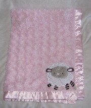 Fisher Price Pink Lamb Sheep Satin Baby Girl Blanket - £26.41 GBP