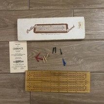 Vintage 1941 HORN Hardwood Cribbage Master Board ~ Original Box - £15.80 GBP