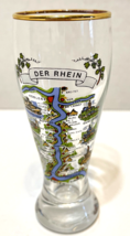 Vintage Der Rhein Souvenir Travel Tall 4 inch Shooter Shot Glass - $11.61
