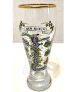 Vintage Der Rhein Souvenir Travel Tall 4 inch Shooter Shot Glass - $11.61