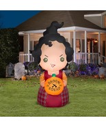 Disney Hocus Pocus Mary Sanderson Inflatable LED LIGHT 5ft Gemmy NEW Hal... - £50.03 GBP