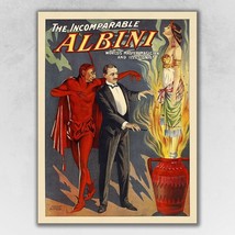 36&quot; X 48&quot; The Incomparable Albini Vintage Magic Poster Wall Art - $100.49