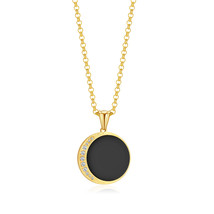 Light Luxury High-Grade Moon Pendant Simple Elegant Titanium Steel Necklace Wome - £12.86 GBP