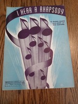 1940 &quot;I Hear A Rhapsody&quot; by Frago,Baker &amp; Gasparre Sheet Music - £14.76 GBP