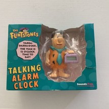 The Flintstones Talking Alarm Clock NEW IN BOX Fred Flintstone Animated ... - £43.72 GBP