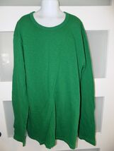 Crewcuts Crewneck Heathered Green Solid LS Shirt Size 16 Boy's - $16.02