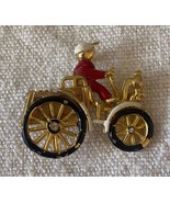 ⭕VTG, Art Deco, brooch, pin, enameled, hand painted, 3cm high, never used - €11,94 EUR