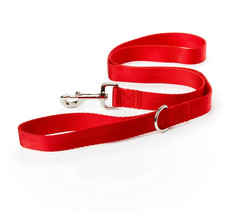 YOULY The Classic Red Webbed 4 Foot Nylon Dog Leash,, Medium/Large. - £11.10 GBP