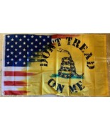 American Gadsden Vintage Don't Tread On Me USA #2 Flag 3X5 Rough Tex® 68... - $18.88