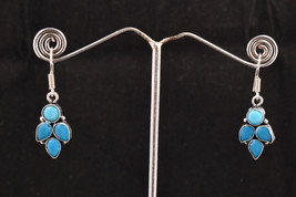 Rhodium Polished Handcrafted Fancy Stone Antique Dengle Earrings For Women Wear - £21.72 GBP