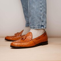 Aubiere Genuine Ostrich Quill Dress Loafer Cognac image 6
