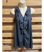 New York &amp; Company Green Ruffled Tank Top Woman&#39;s Size Small KG - $20.36 CAD